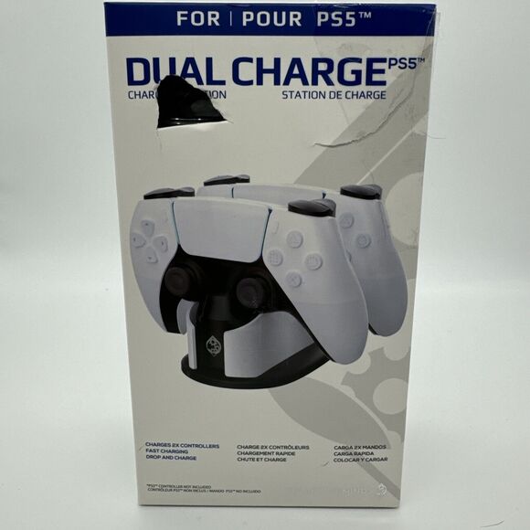 PS5 Charging Station for‎ Two Dualsense PS5 Controllers By Collective Minds - Picture 1 of 4